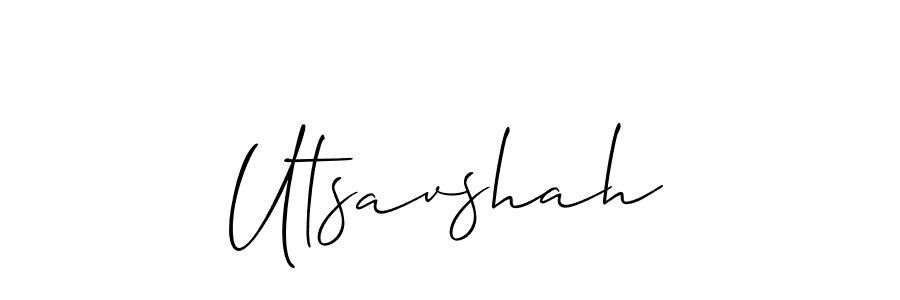 Design your own signature with our free online signature maker. With this signature software, you can create a handwritten (Allison_Script) signature for name Utsavshah. Utsavshah signature style 2 images and pictures png