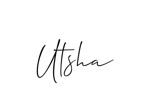 It looks lik you need a new signature style for name Utsha. Design unique handwritten (Allison_Script) signature with our free signature maker in just a few clicks. Utsha signature style 2 images and pictures png