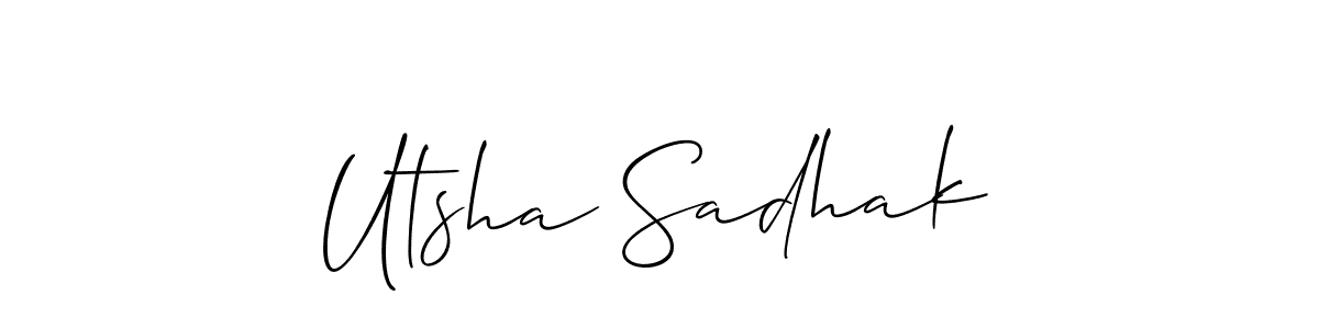 Once you've used our free online signature maker to create your best signature Allison_Script style, it's time to enjoy all of the benefits that Utsha Sadhak name signing documents. Utsha Sadhak signature style 2 images and pictures png