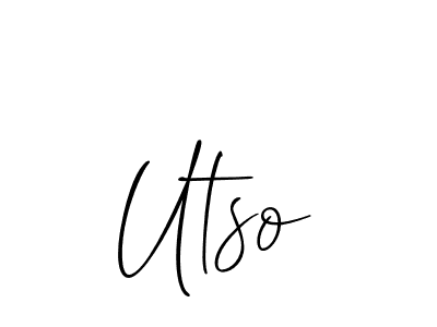if you are searching for the best signature style for your name Utso. so please give up your signature search. here we have designed multiple signature styles  using Allison_Script. Utso signature style 2 images and pictures png
