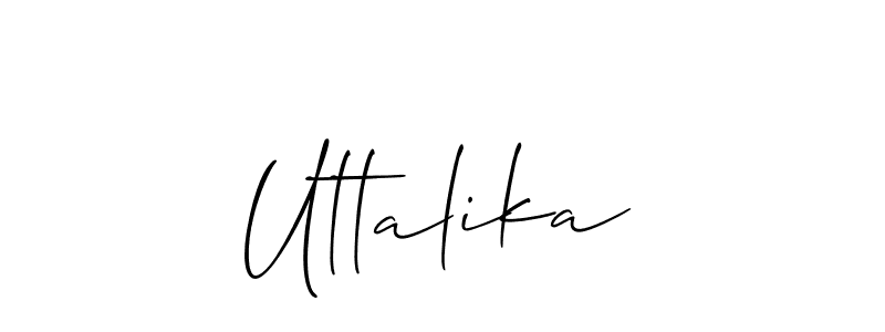 You can use this online signature creator to create a handwritten signature for the name Uttalika. This is the best online autograph maker. Uttalika signature style 2 images and pictures png