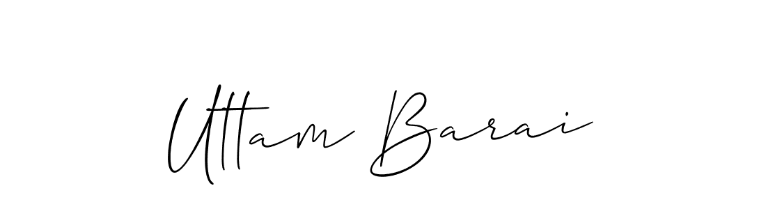 Also You can easily find your signature by using the search form. We will create Uttam Barai name handwritten signature images for you free of cost using Allison_Script sign style. Uttam Barai signature style 2 images and pictures png