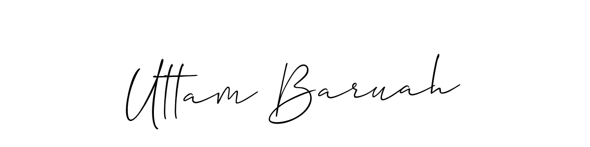 Create a beautiful signature design for name Uttam Baruah. With this signature (Allison_Script) fonts, you can make a handwritten signature for free. Uttam Baruah signature style 2 images and pictures png