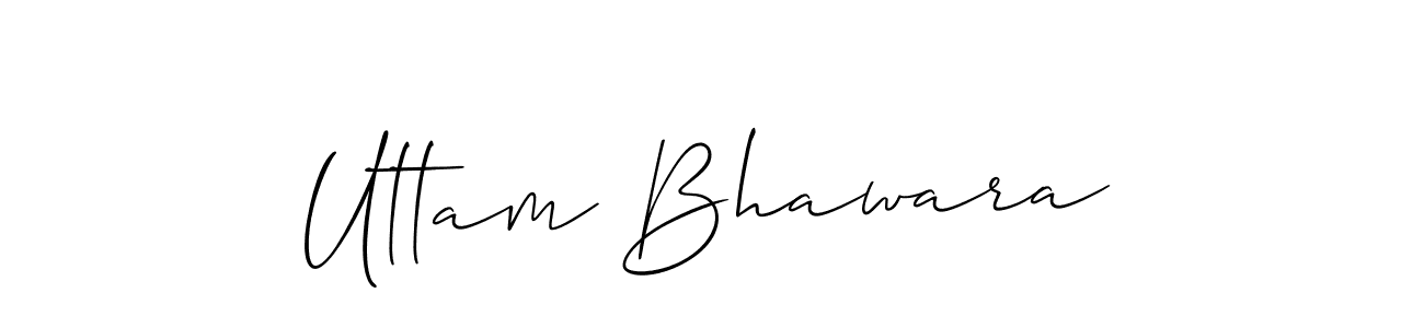 Use a signature maker to create a handwritten signature online. With this signature software, you can design (Allison_Script) your own signature for name Uttam Bhawara. Uttam Bhawara signature style 2 images and pictures png