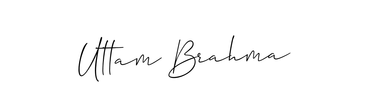 Uttam Brahma stylish signature style. Best Handwritten Sign (Allison_Script) for my name. Handwritten Signature Collection Ideas for my name Uttam Brahma. Uttam Brahma signature style 2 images and pictures png