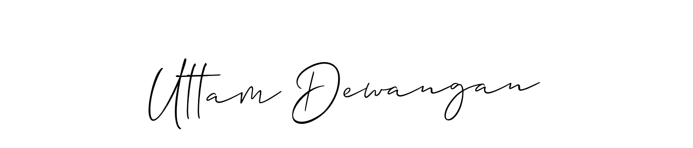 Allison_Script is a professional signature style that is perfect for those who want to add a touch of class to their signature. It is also a great choice for those who want to make their signature more unique. Get Uttam Dewangan name to fancy signature for free. Uttam Dewangan signature style 2 images and pictures png