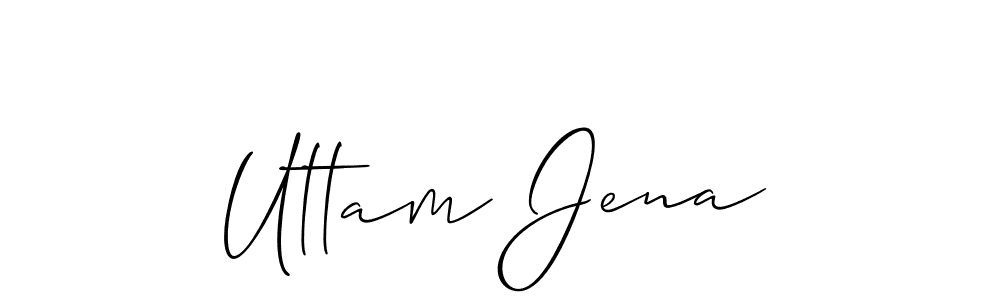 How to make Uttam Jena name signature. Use Allison_Script style for creating short signs online. This is the latest handwritten sign. Uttam Jena signature style 2 images and pictures png