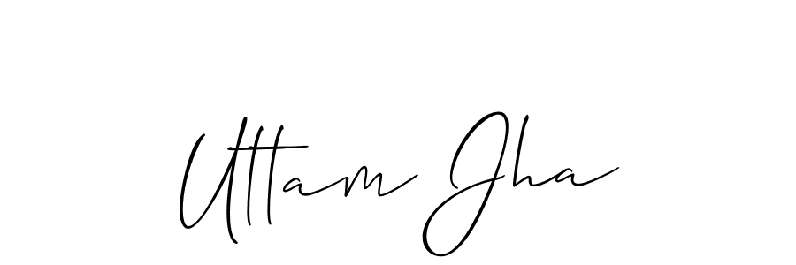 Similarly Allison_Script is the best handwritten signature design. Signature creator online .You can use it as an online autograph creator for name Uttam Jha. Uttam Jha signature style 2 images and pictures png