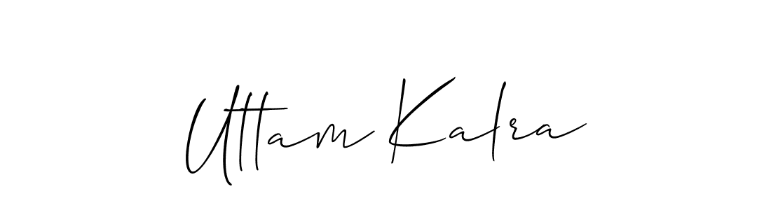 How to Draw Uttam Kalra signature style? Allison_Script is a latest design signature styles for name Uttam Kalra. Uttam Kalra signature style 2 images and pictures png