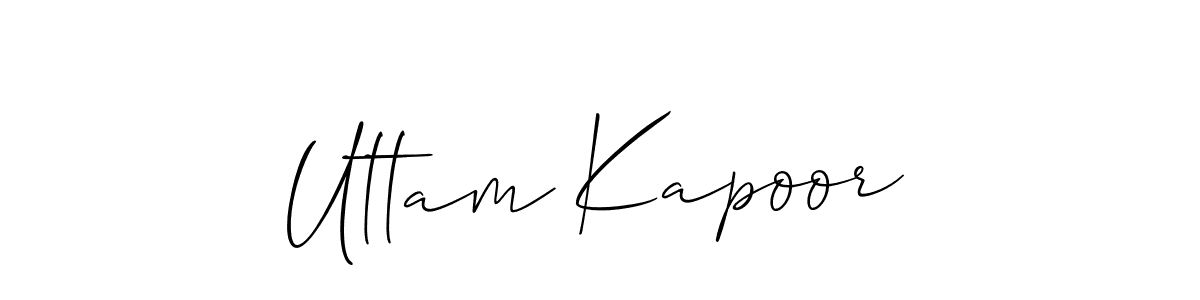 if you are searching for the best signature style for your name Uttam Kapoor. so please give up your signature search. here we have designed multiple signature styles  using Allison_Script. Uttam Kapoor signature style 2 images and pictures png