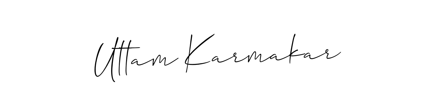 How to make Uttam Karmakar signature? Allison_Script is a professional autograph style. Create handwritten signature for Uttam Karmakar name. Uttam Karmakar signature style 2 images and pictures png