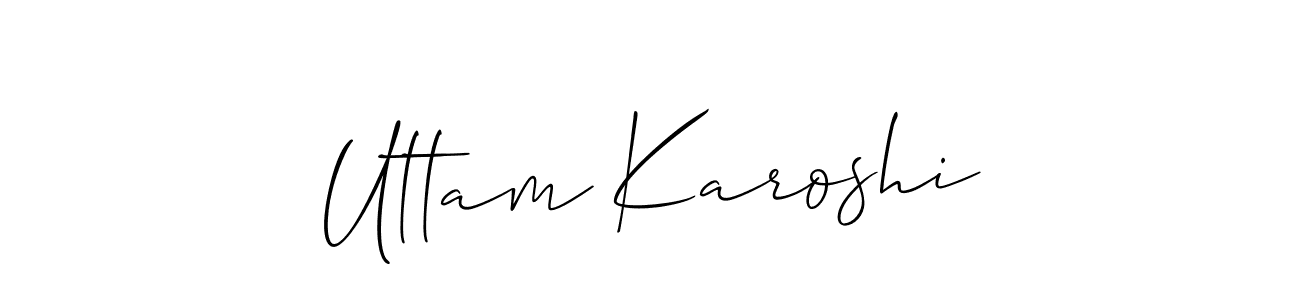 Make a beautiful signature design for name Uttam Karoshi. Use this online signature maker to create a handwritten signature for free. Uttam Karoshi signature style 2 images and pictures png