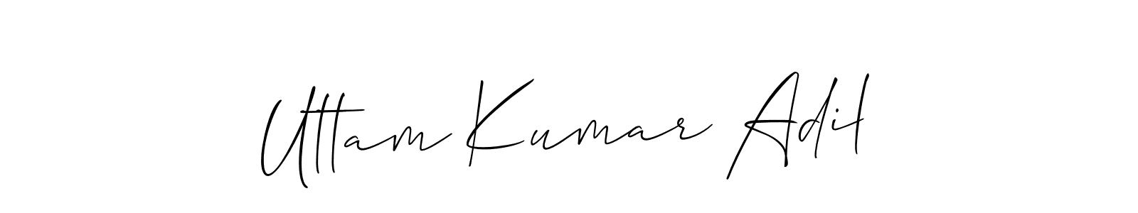 Create a beautiful signature design for name Uttam Kumar Adil. With this signature (Allison_Script) fonts, you can make a handwritten signature for free. Uttam Kumar Adil signature style 2 images and pictures png