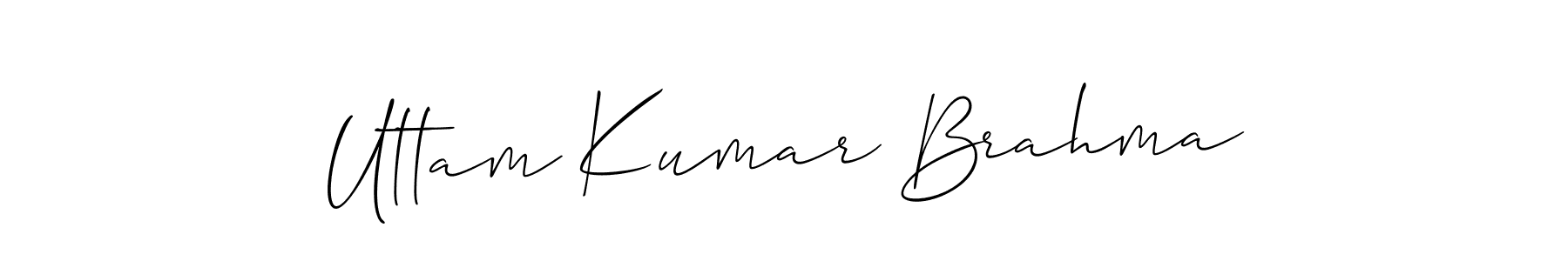 Design your own signature with our free online signature maker. With this signature software, you can create a handwritten (Allison_Script) signature for name Uttam Kumar Brahma. Uttam Kumar Brahma signature style 2 images and pictures png