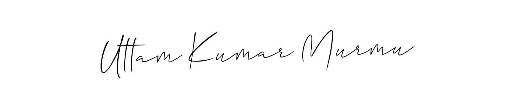 The best way (Allison_Script) to make a short signature is to pick only two or three words in your name. The name Uttam Kumar Murmu include a total of six letters. For converting this name. Uttam Kumar Murmu signature style 2 images and pictures png