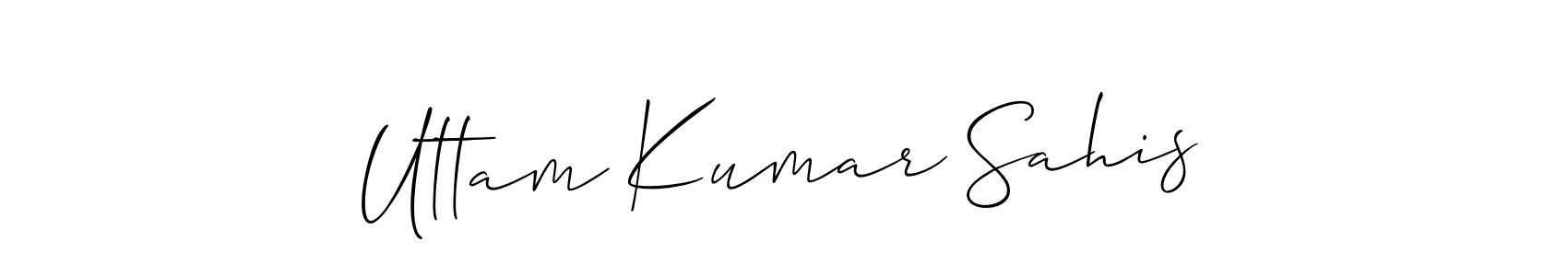 This is the best signature style for the Uttam Kumar Sahis name. Also you like these signature font (Allison_Script). Mix name signature. Uttam Kumar Sahis signature style 2 images and pictures png