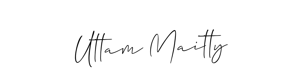 Uttam Maitty stylish signature style. Best Handwritten Sign (Allison_Script) for my name. Handwritten Signature Collection Ideas for my name Uttam Maitty. Uttam Maitty signature style 2 images and pictures png