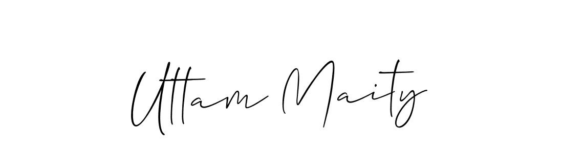 You should practise on your own different ways (Allison_Script) to write your name (Uttam Maity) in signature. don't let someone else do it for you. Uttam Maity signature style 2 images and pictures png