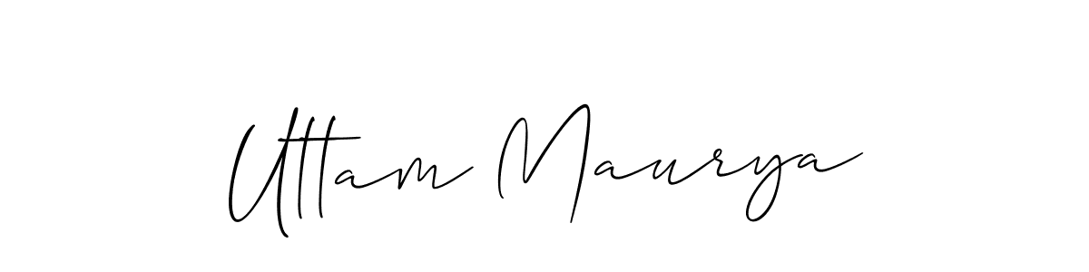 Make a beautiful signature design for name Uttam Maurya. With this signature (Allison_Script) style, you can create a handwritten signature for free. Uttam Maurya signature style 2 images and pictures png