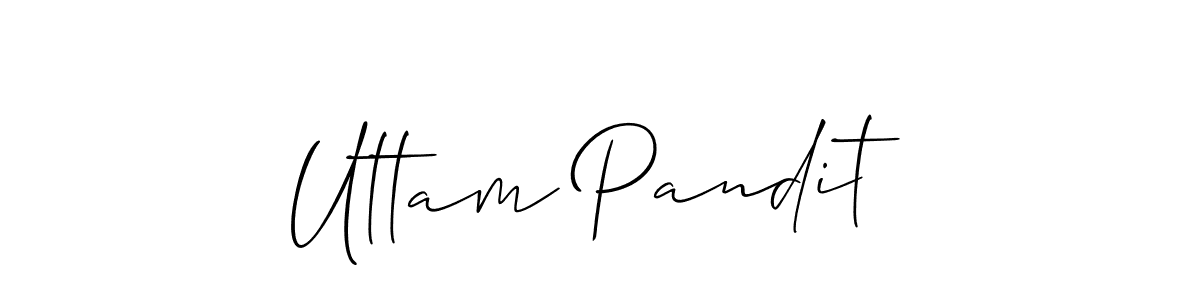 How to make Uttam Pandit name signature. Use Allison_Script style for creating short signs online. This is the latest handwritten sign. Uttam Pandit signature style 2 images and pictures png