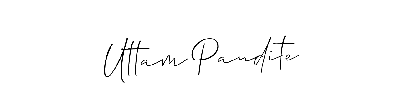 if you are searching for the best signature style for your name Uttam Pandite. so please give up your signature search. here we have designed multiple signature styles  using Allison_Script. Uttam Pandite signature style 2 images and pictures png