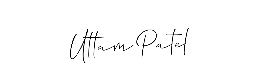 Uttam Patel stylish signature style. Best Handwritten Sign (Allison_Script) for my name. Handwritten Signature Collection Ideas for my name Uttam Patel. Uttam Patel signature style 2 images and pictures png