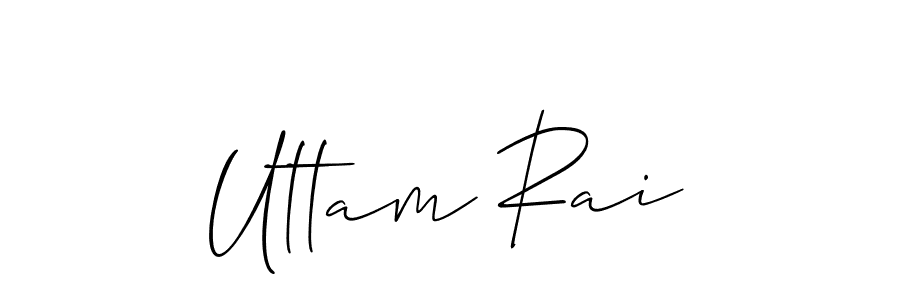 This is the best signature style for the Uttam Rai name. Also you like these signature font (Allison_Script). Mix name signature. Uttam Rai signature style 2 images and pictures png