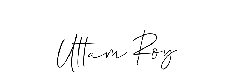 Also You can easily find your signature by using the search form. We will create Uttam Roy name handwritten signature images for you free of cost using Allison_Script sign style. Uttam Roy signature style 2 images and pictures png