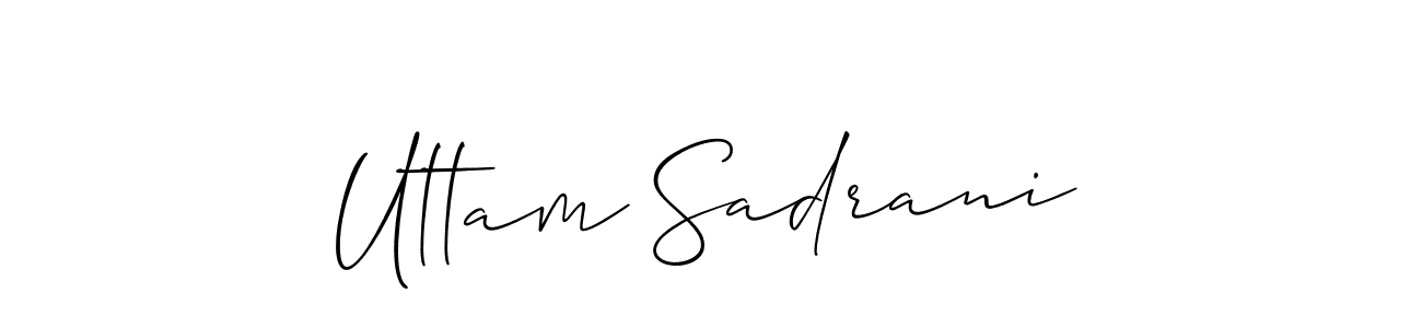 How to make Uttam Sadrani signature? Allison_Script is a professional autograph style. Create handwritten signature for Uttam Sadrani name. Uttam Sadrani signature style 2 images and pictures png