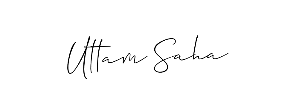 Design your own signature with our free online signature maker. With this signature software, you can create a handwritten (Allison_Script) signature for name Uttam Saha. Uttam Saha signature style 2 images and pictures png