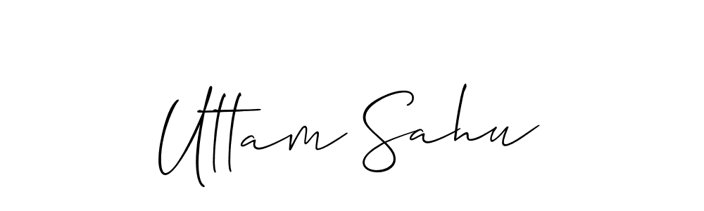 How to make Uttam Sahu name signature. Use Allison_Script style for creating short signs online. This is the latest handwritten sign. Uttam Sahu signature style 2 images and pictures png