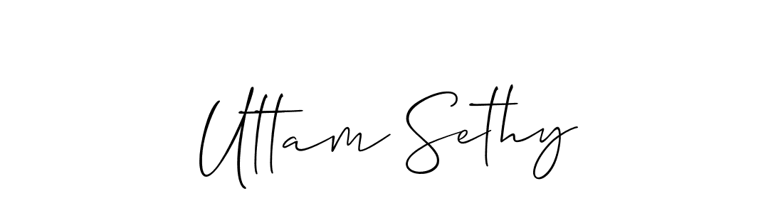 Create a beautiful signature design for name Uttam Sethy. With this signature (Allison_Script) fonts, you can make a handwritten signature for free. Uttam Sethy signature style 2 images and pictures png