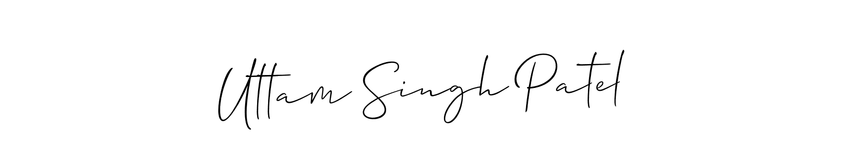 Create a beautiful signature design for name Uttam Singh Patel. With this signature (Allison_Script) fonts, you can make a handwritten signature for free. Uttam Singh Patel signature style 2 images and pictures png