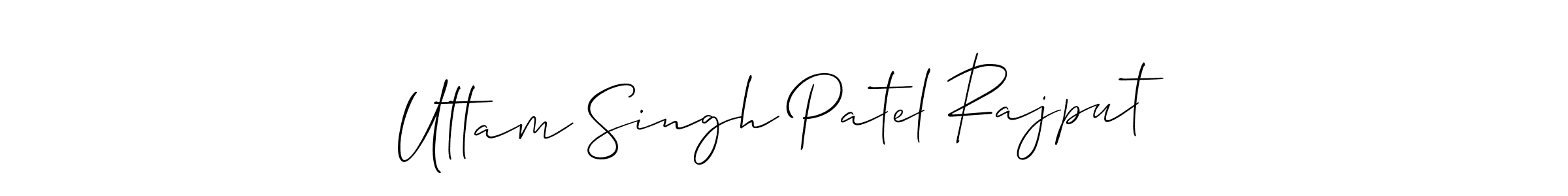 The best way (Allison_Script) to make a short signature is to pick only two or three words in your name. The name Uttam Singh Patel Rajput include a total of six letters. For converting this name. Uttam Singh Patel Rajput signature style 2 images and pictures png