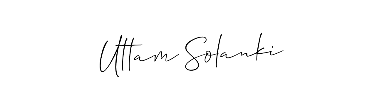 How to make Uttam Solanki signature? Allison_Script is a professional autograph style. Create handwritten signature for Uttam Solanki name. Uttam Solanki signature style 2 images and pictures png