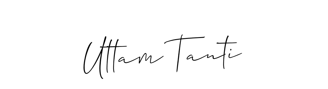 Allison_Script is a professional signature style that is perfect for those who want to add a touch of class to their signature. It is also a great choice for those who want to make their signature more unique. Get Uttam Tanti name to fancy signature for free. Uttam Tanti signature style 2 images and pictures png