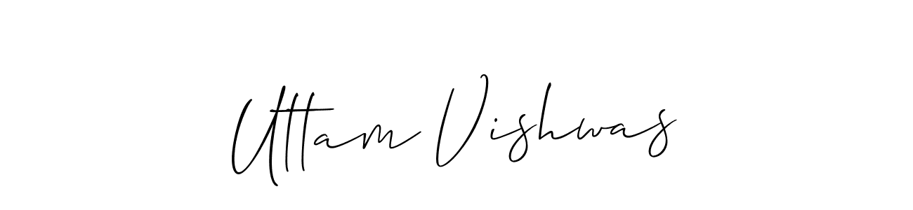 You should practise on your own different ways (Allison_Script) to write your name (Uttam Vishwas) in signature. don't let someone else do it for you. Uttam Vishwas signature style 2 images and pictures png