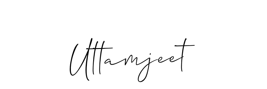Allison_Script is a professional signature style that is perfect for those who want to add a touch of class to their signature. It is also a great choice for those who want to make their signature more unique. Get Uttamjeet name to fancy signature for free. Uttamjeet signature style 2 images and pictures png