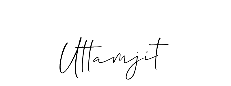 How to Draw Uttamjit signature style? Allison_Script is a latest design signature styles for name Uttamjit. Uttamjit signature style 2 images and pictures png