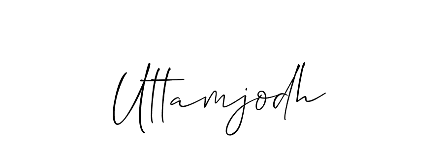 if you are searching for the best signature style for your name Uttamjodh. so please give up your signature search. here we have designed multiple signature styles  using Allison_Script. Uttamjodh signature style 2 images and pictures png