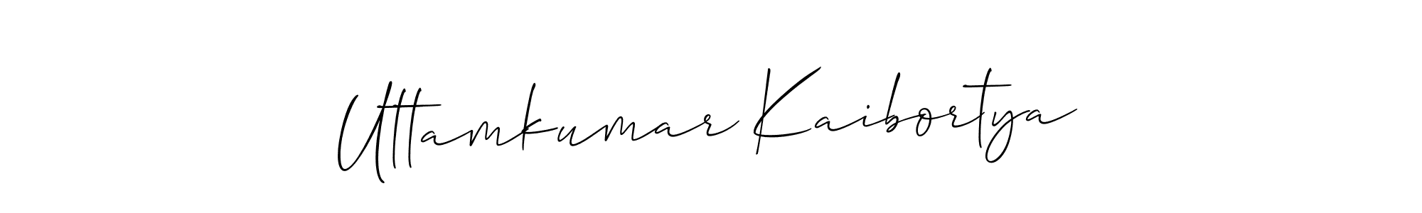 if you are searching for the best signature style for your name Uttamkumar Kaibortya. so please give up your signature search. here we have designed multiple signature styles  using Allison_Script. Uttamkumar Kaibortya signature style 2 images and pictures png