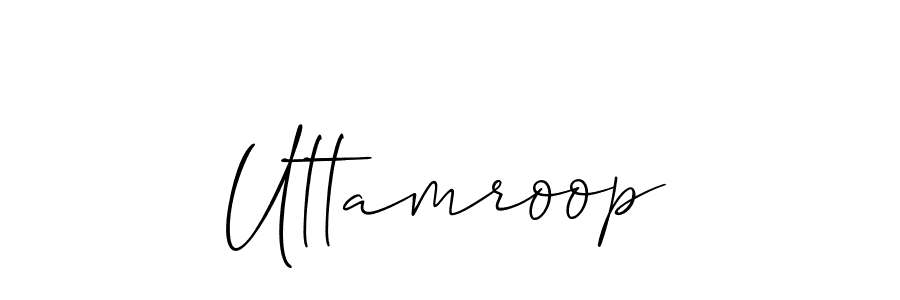 Uttamroop stylish signature style. Best Handwritten Sign (Allison_Script) for my name. Handwritten Signature Collection Ideas for my name Uttamroop. Uttamroop signature style 2 images and pictures png