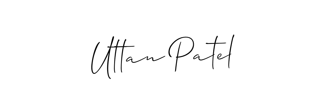 Design your own signature with our free online signature maker. With this signature software, you can create a handwritten (Allison_Script) signature for name Uttan Patel. Uttan Patel signature style 2 images and pictures png
