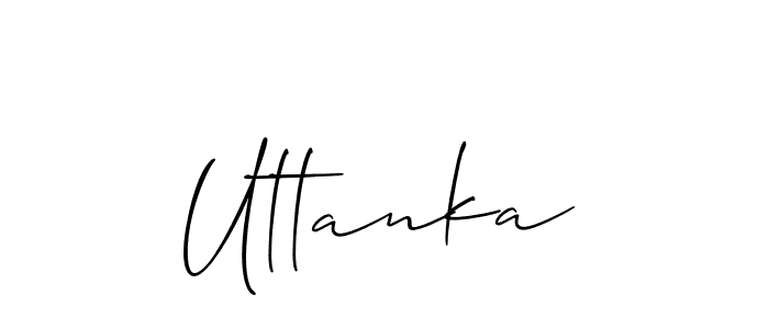 Best and Professional Signature Style for Uttanka. Allison_Script Best Signature Style Collection. Uttanka signature style 2 images and pictures png