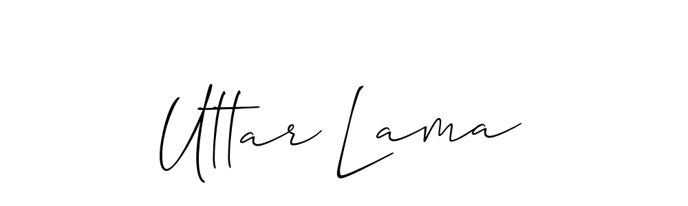 Make a beautiful signature design for name Uttar Lama. With this signature (Allison_Script) style, you can create a handwritten signature for free. Uttar Lama signature style 2 images and pictures png