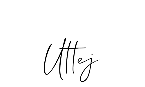 How to make Uttej name signature. Use Allison_Script style for creating short signs online. This is the latest handwritten sign. Uttej signature style 2 images and pictures png