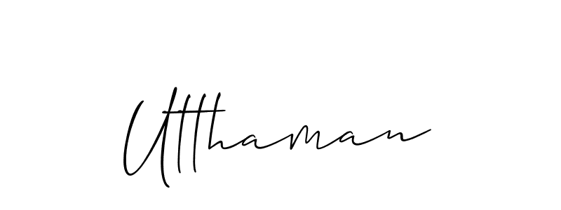 How to make Utthaman name signature. Use Allison_Script style for creating short signs online. This is the latest handwritten sign. Utthaman signature style 2 images and pictures png