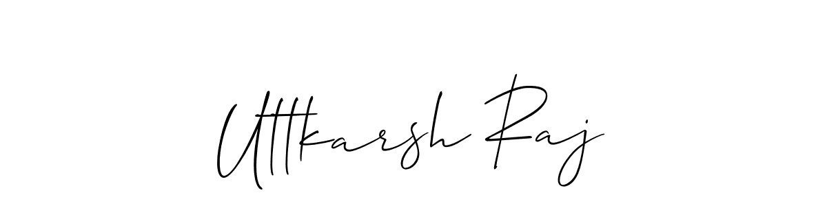 Make a beautiful signature design for name Uttkarsh Raj. With this signature (Allison_Script) style, you can create a handwritten signature for free. Uttkarsh Raj signature style 2 images and pictures png