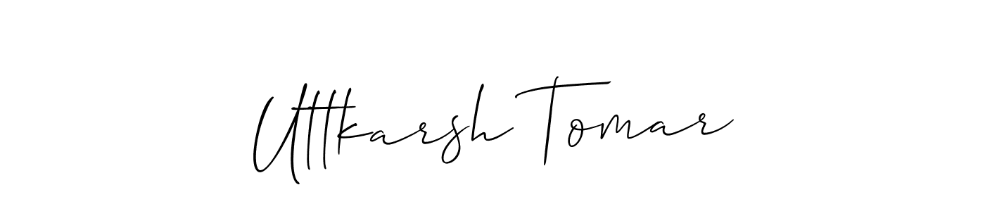 You can use this online signature creator to create a handwritten signature for the name Uttkarsh Tomar. This is the best online autograph maker. Uttkarsh Tomar signature style 2 images and pictures png