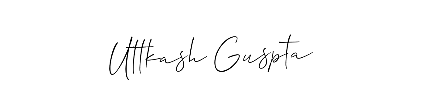 Similarly Allison_Script is the best handwritten signature design. Signature creator online .You can use it as an online autograph creator for name Uttkash Guspta. Uttkash Guspta signature style 2 images and pictures png